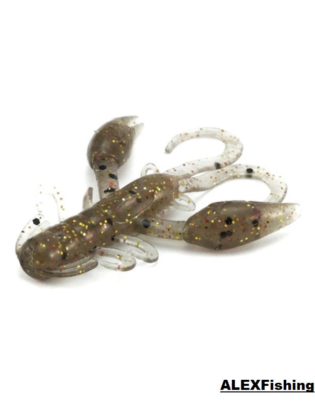 Guminukas Lucky John Rock Craw 2" Gold Asphalt