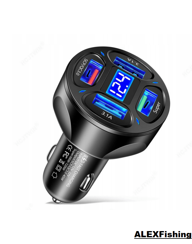 Automobilinis įkroviklis Elworld Car Charger 66W