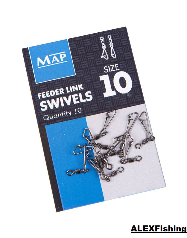 Suktukas su karabinu Map Feeder Link Swivels #10