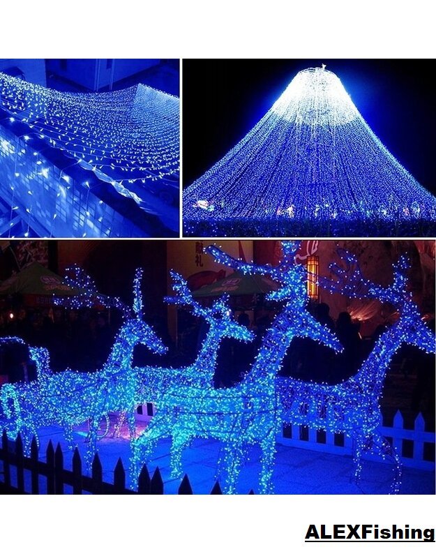 100 Led lempučių girlianda Mėlyna